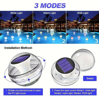 Led Solar Floating Lamp Swimming Pool