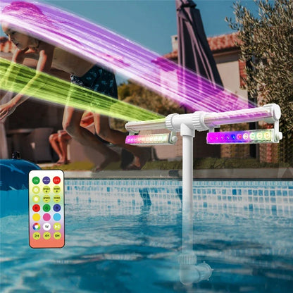 Pool Fountain with RGB LED Lamp for Pools