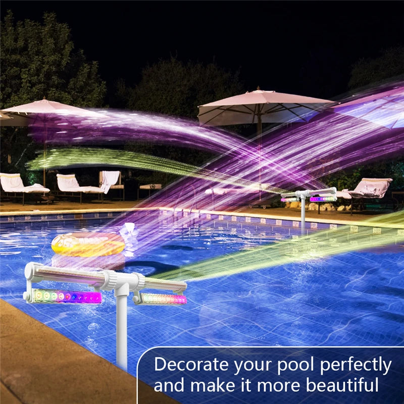 Pool Fountain with RGB LED Lamp for Pools