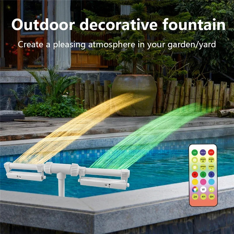 Pool Fountain with RGB LED Lamp for Pools